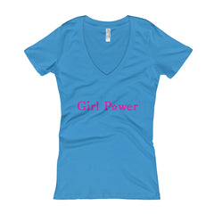V-Neck Tee (Pink Text) V-Neck Tee (Pink Text)