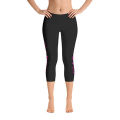 Girl Power Capri Leggings (Pink Text) Girl Power Capri Leggings (Pink Text)