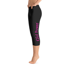 Girl Power Capri Leggings (Pink Text) Girl Power Capri Leggings (Pink Text)